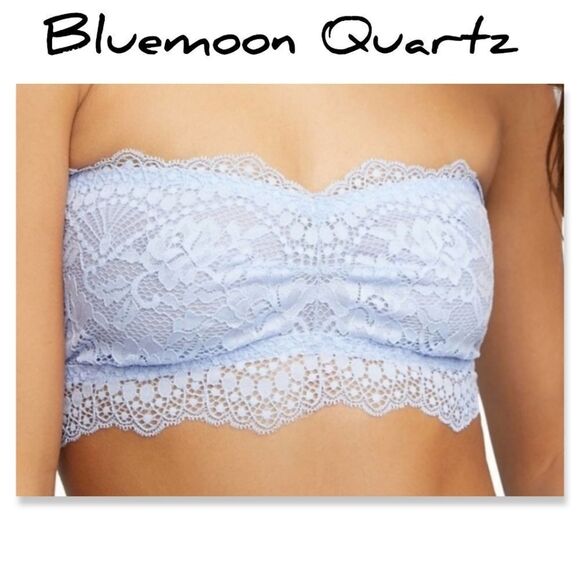 NWT Free People Lacey Looks Bandeau Bluemoon Quartz - Picture 2 of 11